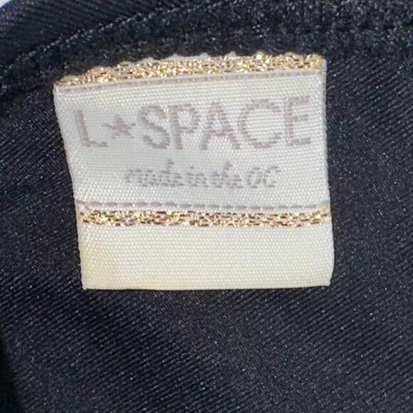 L*Space Audrey Black Fringe Halter Bikini Top - Picture 3 of 14